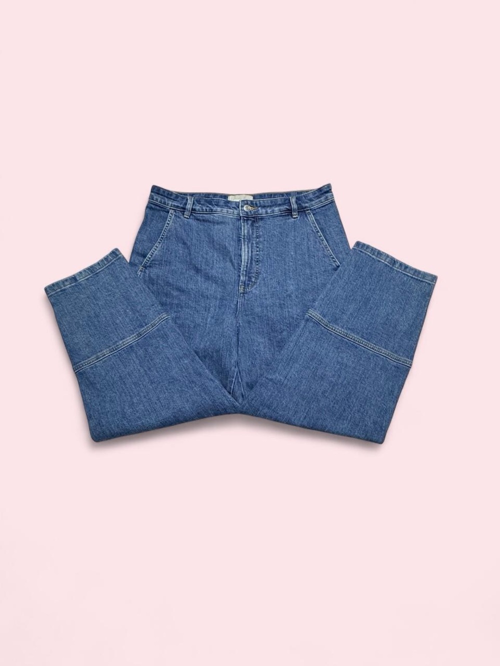 Everlane Cropped High-Rise Blue Denim Jeans - Picture 4 of 8